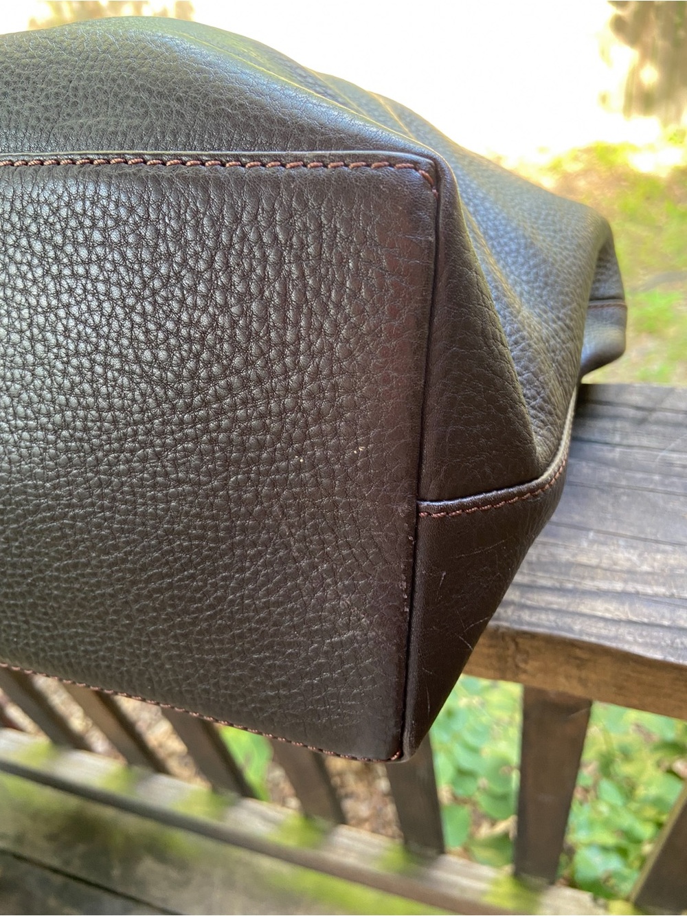 Dooney & Bourke Dark Brown Pebble Leather Annalisa Hobo Slouchy Bag Boho Chic - Picture 5 of 17